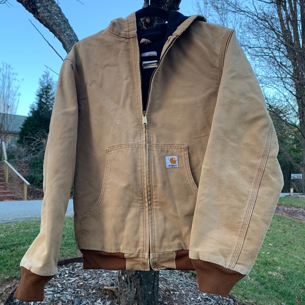 Vintage Carhartt hooded jacket coat youth XL